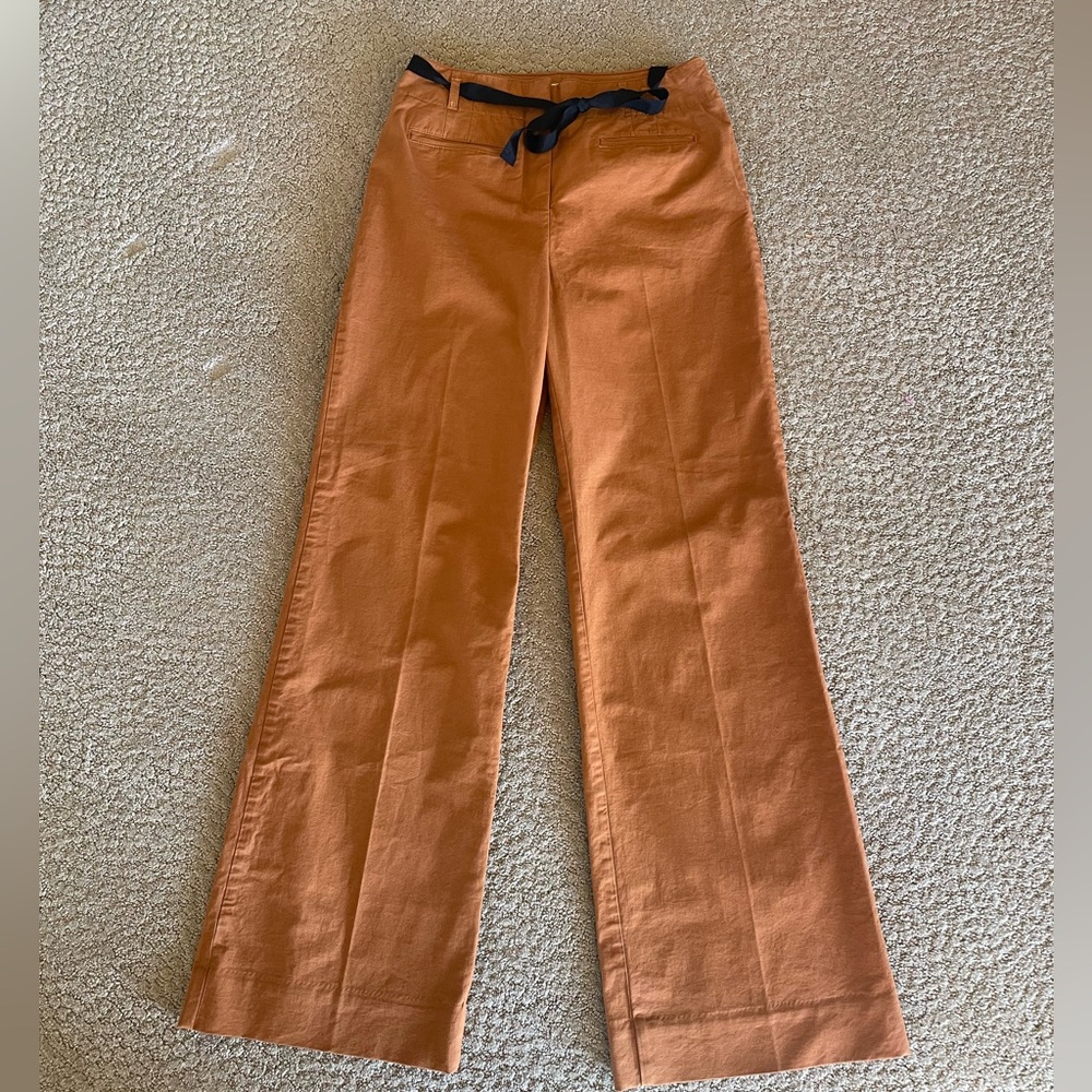 Maeve ANTHROPOLOGIE rust wide leg pants